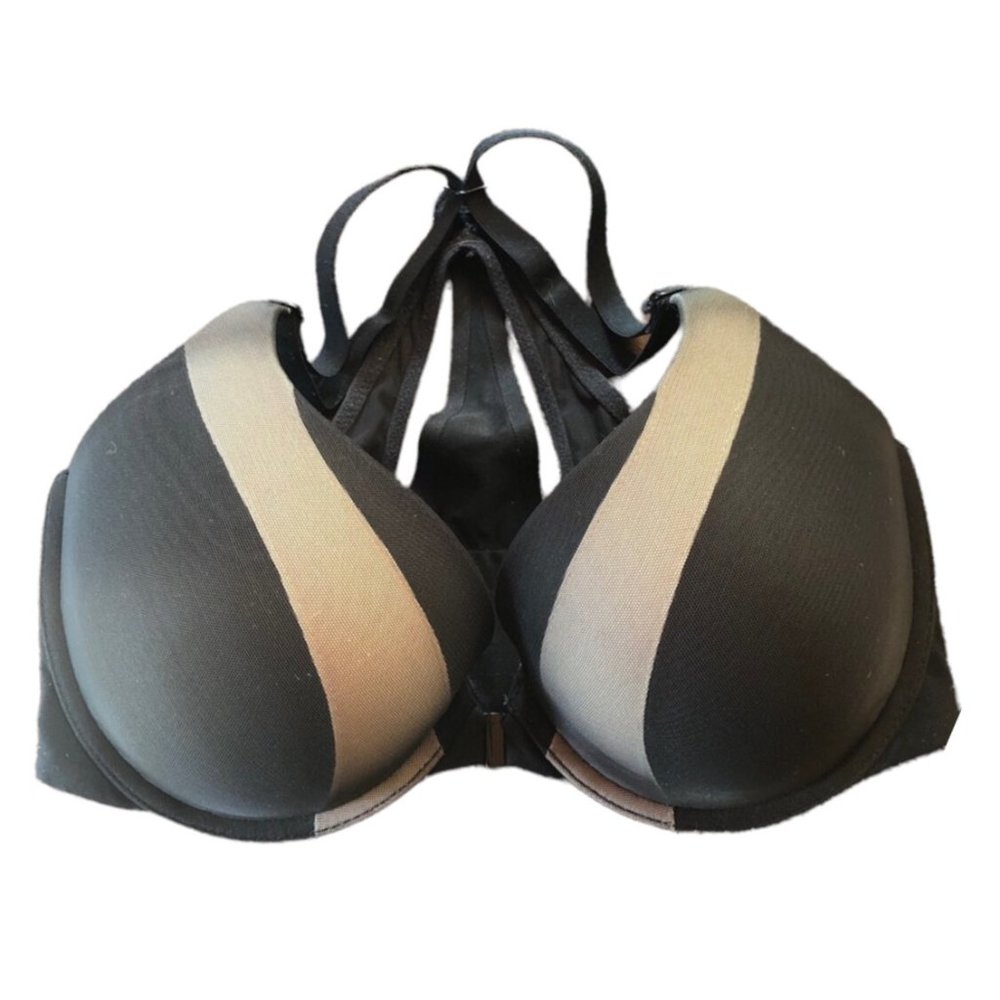 Victoria's Secret Women's Cross Back Front Snap Padded Bra Size 34 DDD